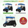 image:image10L0L 2 Passenger TrackStyle Golf Cart Enclosure Cover for EZGO TXT 600D HeavyDuty Fabric Windproof Waterproof amp Insulated Rain Cover Easy RollUp Driving Enclosure with Awning TrackBlue
