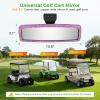 image:image10L0L Bling Rhinestone Golf Cart Mirror for Yamaha EZGO Club Car Universal 360 Adjustable Crystal Diamond Rear View Mirror with Wide Angle View Shatterproof Glass Lens Easy InstallationPink