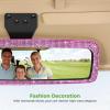 image:image10L0L Bling Rhinestone Golf Cart Mirror for Yamaha EZGO Club Car Universal 360 Adjustable Crystal Diamond Rear View Mirror with Wide Angle View Shatterproof Glass Lens Easy InstallationPink
