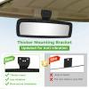 image:image10L0L Bling Rhinestone Golf Cart Mirror for Yamaha EZGO Club Car Universal 360 Adjustable Crystal Diamond Rear View Mirror with Wide Angle View Shatterproof Glass Lens Easy InstallationBlack