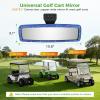 image:image10L0L Bling Rhinestone Golf Cart Mirror for Yamaha EZGO Club Car Universal 360 Adjustable Crystal Diamond Rear View Mirror with Wide Angle View Shatterproof Glass Lens Easy InstallationBlue