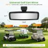 image:image10L0L Bling Rhinestone Golf Cart Mirror for Yamaha EZGO Club Car Universal 360 Adjustable Crystal Diamond Rear View Mirror with Wide Angle View Shatterproof Glass Lens Easy InstallationBlack