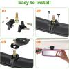 image:image10L0L Bling Rhinestone Golf Cart Mirror for Yamaha EZGO Club Car Universal 360 Adjustable Crystal Diamond Rear View Mirror with Wide Angle View Shatterproof Glass Lens Easy InstallationPink