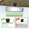 image:image10L0L Bling Rhinestone Golf Cart Mirror for Yamaha EZGO Club Car Universal 360 Adjustable Crystal Diamond Rear View Mirror with Wide Angle View Shatterproof Glass Lens Easy InstallationSliver