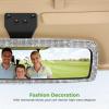 image:image10L0L Bling Rhinestone Golf Cart Mirror for Yamaha EZGO Club Car Universal 360 Adjustable Crystal Diamond Rear View Mirror with Wide Angle View Shatterproof Glass Lens Easy InstallationSliver