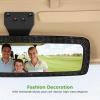 image:image10L0L Bling Rhinestone Golf Cart Mirror for Yamaha EZGO Club Car Universal 360 Adjustable Crystal Diamond Rear View Mirror with Wide Angle View Shatterproof Glass Lens Easy InstallationBlack