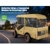 image:image10L0L Golf Cart Enclosure 4 Passenger 86 Extended Roof for Yamaha Club Car Tempo Onward EZGO 4Seater 600D Waterproof Rain CoverTransparent Tail Light Panel 4Sided Clear WindowsKhaki Gray