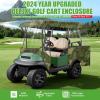image:image10L0L Golf Cart Enclosure 4 Passenger 86 Extended Roof for Yamaha Club Car Tempo Onward EZGO 4Seater 600D Waterproof Rain CoverTransparent Tail Light Panel 4Sided Clear WindowsCamo