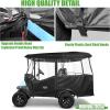 image:image10L0L Golf Cart Enclosure 4 Passenger 86 Extended Roof for Yamaha Club Car Tempo Onward EZGO 4Seater 600D Waterproof Rain CoverTransparent Tail Light Panel 4Sided Clear WindowsBlack