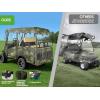 image:image10L0L Golf Cart Enclosure 4 Passenger 86 Extended Roof for Yamaha Club Car Tempo Onward EZGO 4Seater 600D Waterproof Rain CoverTransparent Tail Light Panel 4Sided Clear WindowsCamo