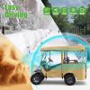 image:image10L0L Golf Cart Enclosure 4 Passenger 86 Extended Roof for Yamaha Club Car Tempo Onward EZGO 4Seater 600D Waterproof Rain CoverTransparent Tail Light Panel 4Sided Clear WindowsKhaki Gray