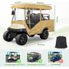 image:image10L0L Golf Cart Enclosure 4 Passenger 86 Extended Roof for Yamaha Club Car Tempo Onward EZGO 4Seater 600D Waterproof Rain CoverTransparent Tail Light Panel 4Sided Clear WindowsKhaki Gray