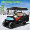 image:image10L0L Golf Cart Enclosure 4 Passenger 86 Extended Roof for Yamaha Club Car Tempo Onward EZGO 4Seater 600D Waterproof Rain CoverTransparent Tail Light Panel 4Sided Clear WindowsBlack Red