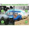 image:image10L0L Golf Cart Enclosure 4 Passenger 86 Extended Roof for Yamaha Club Car Tempo Onward EZGO 4Seater 600D Waterproof Rain CoverTransparent Tail Light Panel 4Sided Clear WindowsBlue Orange