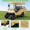image:image10L0L Golf Cart Enclosure 4 Passenger 86 Extended Roof for Yamaha Club Car Tempo Onward EZGO 4Seater 600D Waterproof Rain CoverTransparent Tail Light Panel 4Sided Clear WindowsKhaki Gray