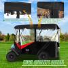 image:image10L0L Golf Cart Enclosure 4 Passenger 86 Extended Roof for Yamaha Club Car Tempo Onward EZGO 4Seater 600D Waterproof Rain CoverTransparent Tail Light Panel 4Sided Clear WindowsBlack Red