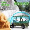 image:image10L0L Golf Cart Enclosure 4 Passenger 86 Extended Roof for Yamaha Club Car Tempo Onward EZGO 4Seater 600D Waterproof Rain CoverTransparent Tail Light Panel 4Sided Clear WindowsCamo