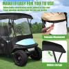 image:image10L0L Golf Cart Enclosure 4 Passenger 86 Extended Roof for Yamaha Club Car Tempo Onward EZGO 4Seater 600D Waterproof Rain CoverTransparent Tail Light Panel 4Sided Clear WindowsBlack