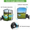 image:image10L0L Golf Cart Mirror No Drilling Side Mirrors with Blind Spot Mirrors Universal for Yamaha Club Car EZGO Folding Side Rear View Mirrors Adjustable 180 Degree HD GlassSide Mirrors  Blind Spot Mirrors