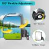 image:image10L0L Golf Cart Mirror No Drilling Side Mirrors with Blind Spot Mirrors Universal for Yamaha Club Car EZGO Folding Side Rear View Mirrors Adjustable 180 Degree HD GlassOnly Side Mirrors