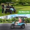 image:image10L0L Golf Cart Rear Seat Kit for Club Car PrecedentTempoOnward 2004Up  Back Flip Seat with HighDensity Foam Cushions  Fold Down Rear Seat  Includes Free 4 Passenger Golf Cart Cargo NetBeige Cushions