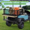 image:image10L0L Golf Cart Rear Seat Kit for Club Car PrecedentTempoOnward 2004Up  Back Flip Seat with HighDensity Foam Cushions  Fold Down Rear Seat  Includes Free 4 Passenger Golf Cart Cargo NetBeige Cushions