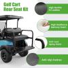 image:image10L0L Golf Cart Rear Seat Kit for Club Car PrecedentTempoOnward 2004Up  Back Flip Seat with HighDensity Foam Cushions  Fold Down Rear Seat  Includes Free 4 Passenger Golf Cart Cargo NetBlack Cushions