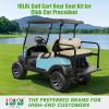 image:image10L0L Golf Cart Rear Seat Kit for Club Car PrecedentTempoOnward 2004Up  Back Flip Seat with HighDensity Foam Cushions  Fold Down Rear Seat  Includes Free 4 Passenger Golf Cart Cargo NetBeige Cushions