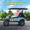 image:image10L0L Golf Cart Rear Seat Kit for Club Car PrecedentTempoOnward 2004Up  Back Flip Seat with HighDensity Foam Cushions  Fold Down Rear Seat  Includes Free 4 Passenger Golf Cart Cargo NetBlack Cushions
