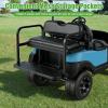 image:image10L0L Golf Cart Rear Seat Kit for Club Car PrecedentTempoOnward 2004Up  Back Flip Seat with HighDensity Foam Cushions  Fold Down Rear Seat  Includes Free 4 Passenger Golf Cart Cargo NetBlack Cushions
