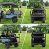 image:image10L0L Golf Cart Rear Seat Kit for Club Car PrecedentTempoOnward 2004Up  Back Flip Seat with HighDensity Foam Cushions  Fold Down Rear Seat  Includes Free 4 Passenger Golf Cart Cargo NetBlack Cushions