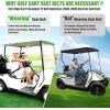 image:image10L0L 4 PCS Universal Retractable Golf Cart Seat Belts Kit for Yamaha Club Car EZGO GoKart ATV UTV etc Fits Installed in Front or Rear Seat Not Include Bracket