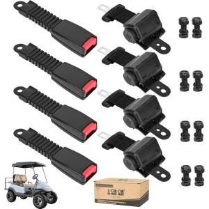 image:image10L0L 4 PCS Universal Retractable Golf Cart Seat Belts Kit for Yamaha Club Car EZGO GoKart ATV UTV etc Fits Installed in Front or Rear Seat Not Include Bracket