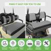 image:image10L0L Golf Cart Front amp Rear Seat Covers Full Set for Yamaha G2 G8 G9 G11 G14 G16 G19 G20 G21 G22 amp Club Car DS Pre2000 Tomberlin Emerge E2 EZGO Marathon Fits 4 Passenger Seat Golf CartGrayBlack