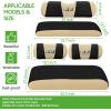 image:image10L0L Golf Cart Front amp Rear Seat Covers Full Set for Yamaha G2 G8 G9 G11 G14 G16 G19 G20 G21 G22 amp Club Car DS Pre2000 Tomberlin Emerge E2 EZGO Marathon Fits 4 Passenger Seat Golf CartBeigeBlack