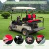 image:image10L0L Golf Cart Front amp Rear Seat Covers Full Set for Yamaha G2 G8 G9 G11 G14 G16 G19 G20 G21 G22 amp Club Car DS Pre2000 Tomberlin Emerge E2 EZGO Marathon Fits 4 Passenger Seat Golf CartRedBlack