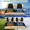 image:image10L0L Golf Cart Front amp Rear Seat Covers Full Set for Yamaha G2 G8 G9 G11 G14 G16 G19 G20 G21 G22 amp Club Car DS Pre2000 Tomberlin Emerge E2 EZGO Marathon Fits 4 Passenger Seat Golf CartBeigeBlack