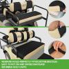 image:image10L0L Golf Cart Front amp Rear Seat Covers Full Set for Yamaha G2 G8 G9 G11 G14 G16 G19 G20 G21 G22 amp Club Car DS Pre2000 Tomberlin Emerge E2 EZGO Marathon Fits 4 Passenger Seat Golf CartBeigeBlack