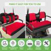 image:image10L0L Golf Cart Front amp Rear Seat Covers Full Set for Yamaha G2 G8 G9 G11 G14 G16 G19 G20 G21 G22 amp Club Car DS Pre2000 Tomberlin Emerge E2 EZGO Marathon Fits 4 Passenger Seat Golf CartRedBlack