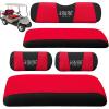 image:image10L0L Golf Cart Front amp Rear Seat Covers Full Set for Yamaha G2 G8 G9 G11 G14 G16 G19 G20 G21 G22 amp Club Car DS Pre2000 Tomberlin Emerge E2 EZGO Marathon Fits 4 Passenger Seat Golf CartRedBlack