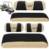 image:image10L0L Golf Cart Front amp Rear Seat Covers Full Set for Yamaha G2 G8 G9 G11 G14 G16 G19 G20 G21 G22 amp Club Car DS Pre2000 Tomberlin Emerge E2 EZGO Marathon Fits 4 Passenger Seat Golf CartBeigeBlack