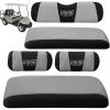 image:image10L0L Golf Cart Front amp Rear Seat Covers Full Set for Yamaha G2 G8 G9 G11 G14 G16 G19 G20 G21 G22 amp Club Car DS Pre2000 Tomberlin Emerge E2 EZGO Marathon Fits 4 Passenger Seat Golf CartGrayBlack