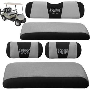image:image10L0L Golf Cart Front amp Rear Seat Covers Full Set for Yamaha G2 G8 G9 G11 G14 G16 G19 G20 G21 G22 amp Club Car DS Pre2000 Tomberlin Emerge E2 EZGO Marathon Fits 4 Passenger Seat Golf CartGrayBlack