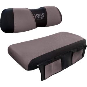 image:image10L0L Front Seat Cover for Club Car Precedent  Backrest Cover Made W 3D Air Mesh Polyester Fabric Grey BlackGrey  Black