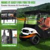 image:image10L0L Golf Cart Enclosures Fits 6 Passenger Golf Cart Rain Cover 600D Waterproof Driving Enclosure with Clear PVC Windshield for Extended Roof Golf642 Seats for 122L