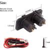 image:image10L0L 12V Dual USB Socket Cigarette Lighter Socket Power Outlet for Yamaha EZGO Club Car Golf Cart UTV Boat RV Car Truck