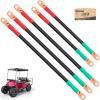 image:image10L0L Golf Cart Battery Cable Set for Yamaha G19 48V 5Piece 4 Gauge Battery Cables 2 x 8  3 x 155 Copper Lugs Flexible PVC Insulated Replaces 4BG19 BAT1019A BAT1024 6303A 17378