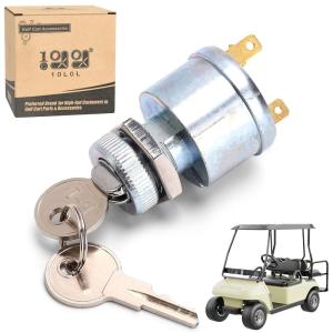 image:image10L0L Golf Cart Starter Ignition Key Switch for EZGO Electric Golf Cart 17421G1 2 Terminal Prongs