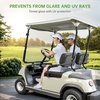 image:image10L0L Golf Cart Windshield Compatible with Yamaha G22 20032006 5mm Polycarbonate Front Windshield for Gas amp Electric Models ImpactResistant Split Folding Replacement Hardware IncludedTransparent