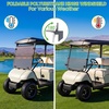 image:image10L0L Golf Cart Windshield Compatible with Yamaha G22 20032006 5mm Polycarbonate Front Windshield for Gas amp Electric Models ImpactResistant Split Folding Replacement Hardware IncludedTinted